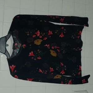 Ann Taylor Factory Floral Cardigan Size S